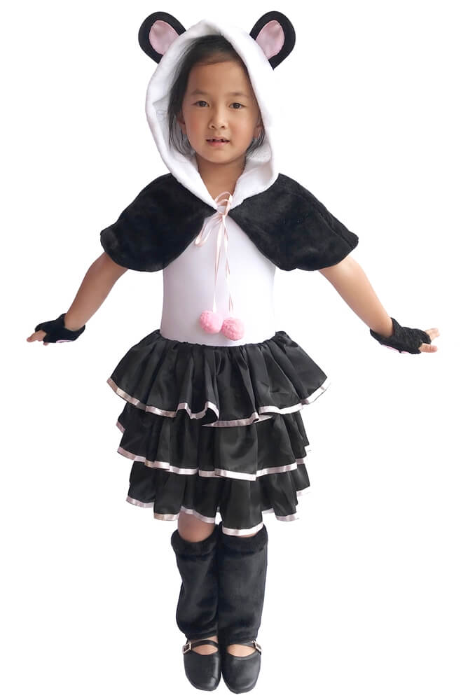 Panda Deluxe Hooded Girls' Halloween Costume, Ships Free - Sydney So Sweet