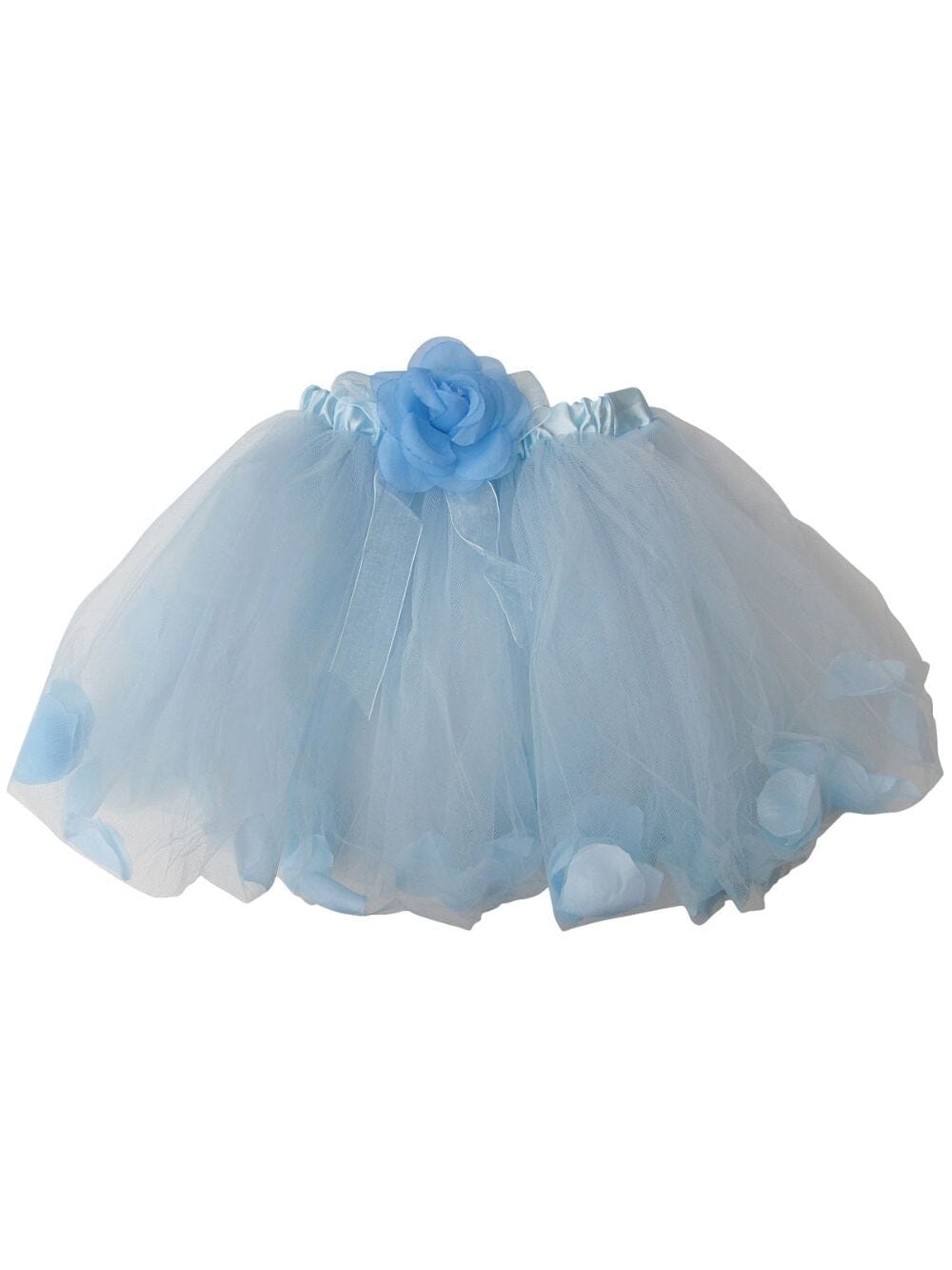 Light Blue Petal Tutu Skirt - Kids Size Tulle Basic Ballet Dance Costume Girls Tutus