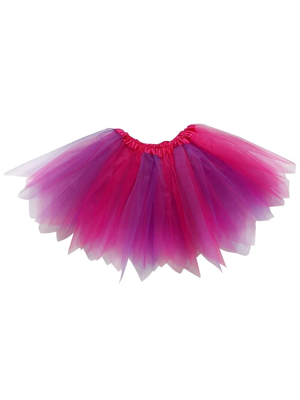 Hot Pink & Purple Fairy Costume Pixie Tutu Skirt for Kids, Adults, Plus