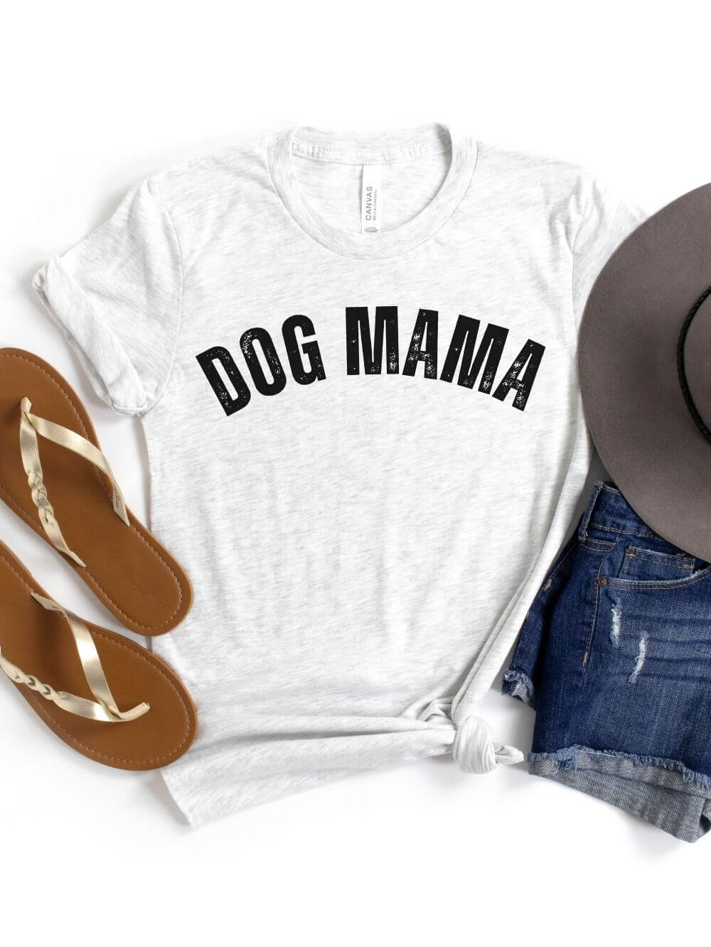 Dog Mama Rustic Women's Jersey Short Sleeve Graphic Tee - 12 Colors