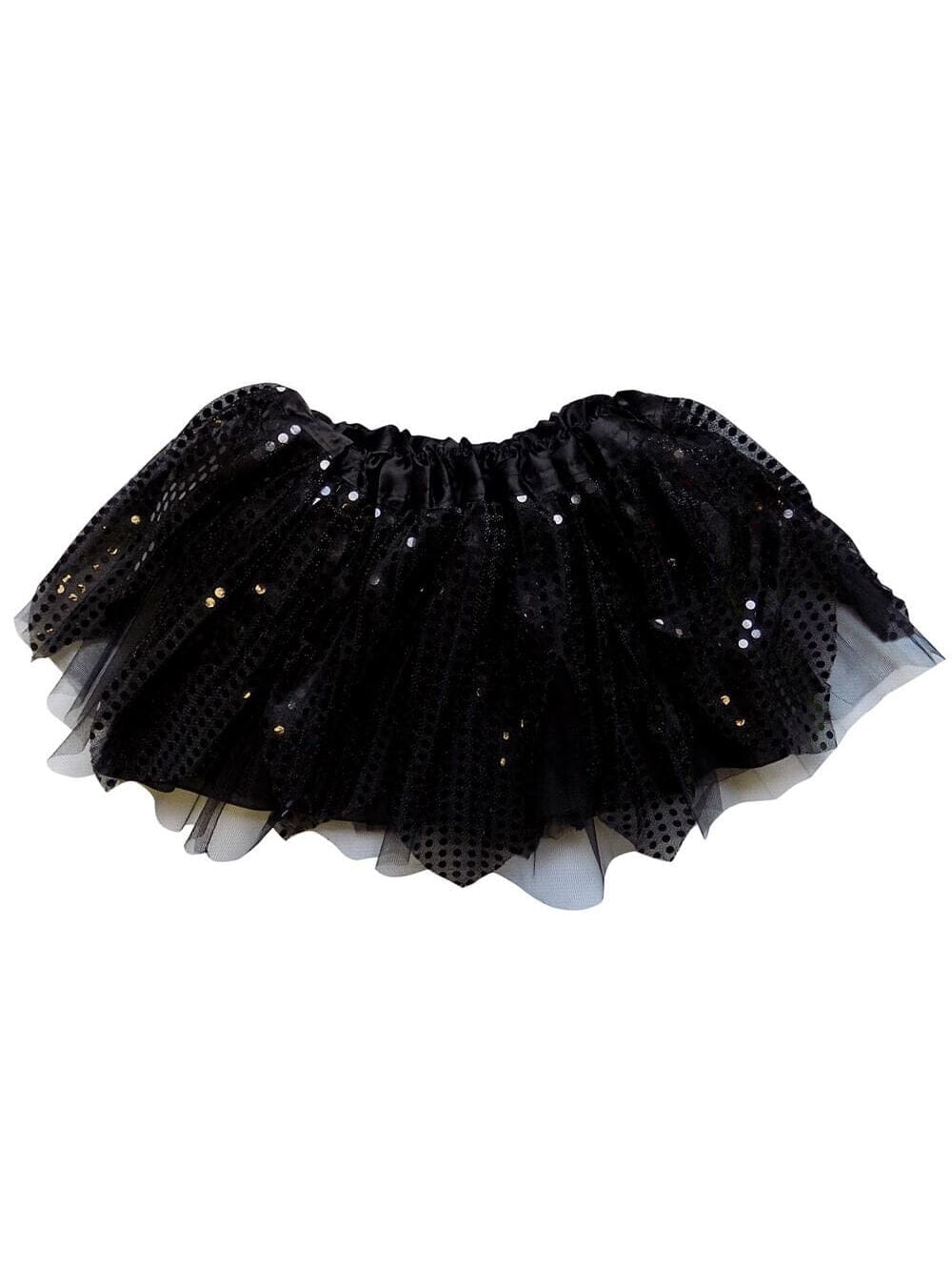 Black Sparkle Running Tutu Skirt Costume for Girls, Women, Plus