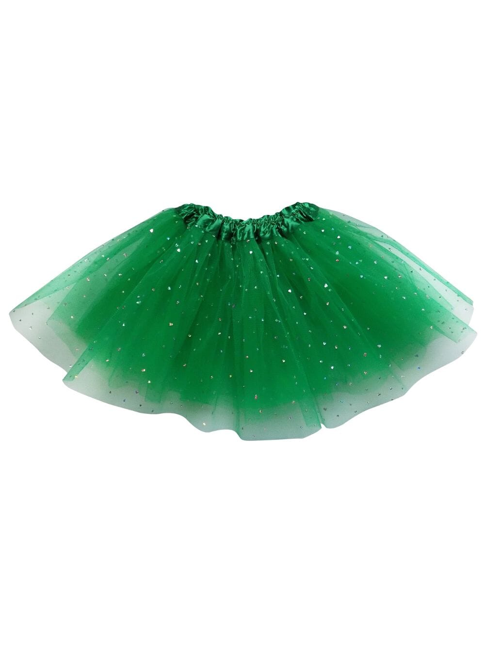 Green Sequin Heart Tutu Skirt Costume for Toddler, Girls, Women, Plus