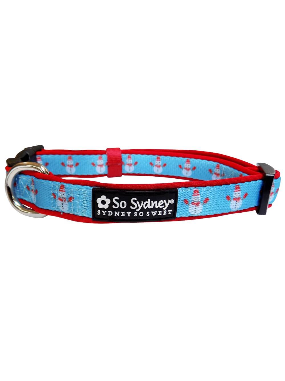 Frosty the Snowman Winter Blue Fashion Holiday Dog Collar