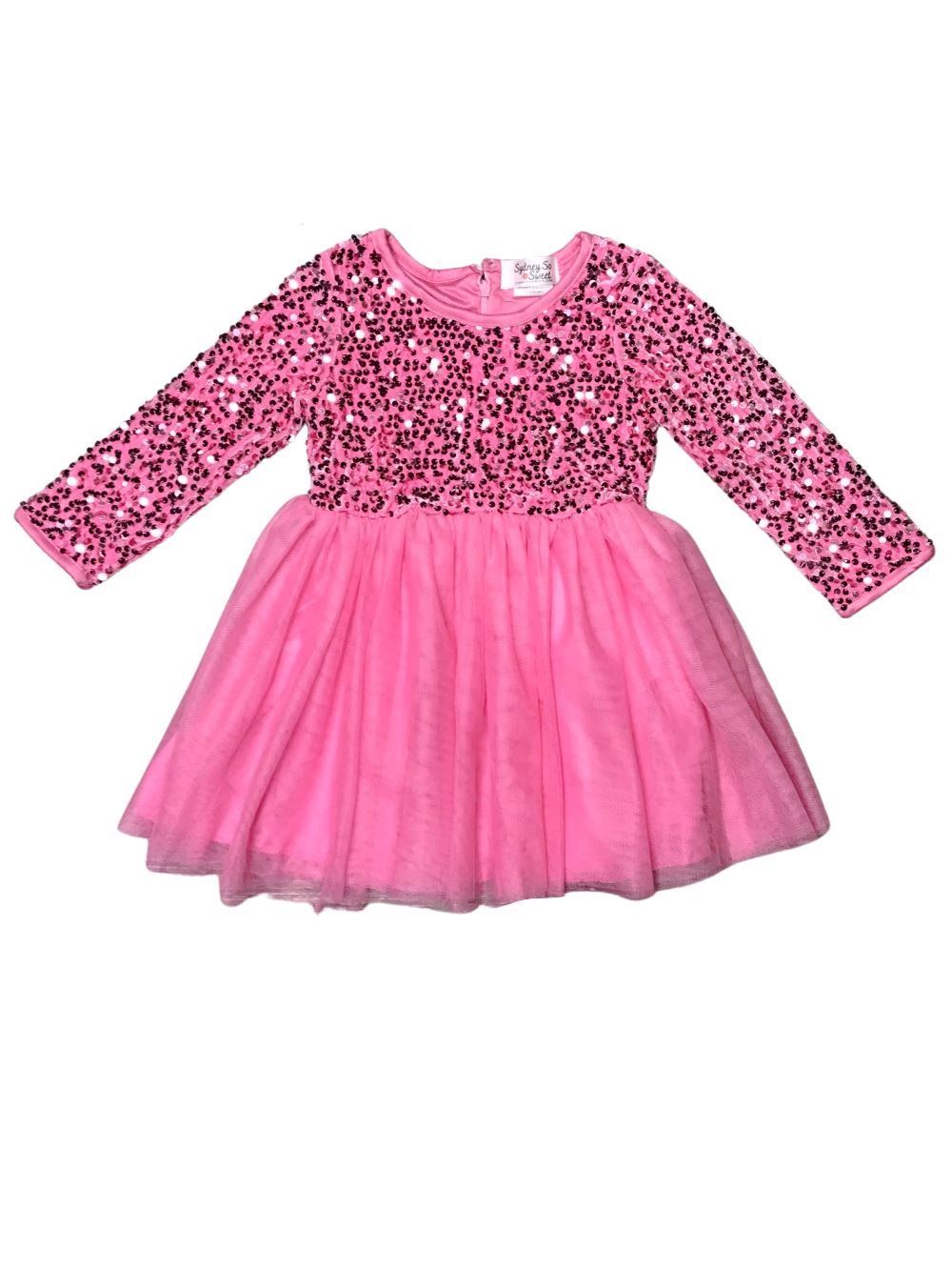 Hot Pink Sequin Velvet Tulle Chiffon Girls Special Occasion Tutu Dress