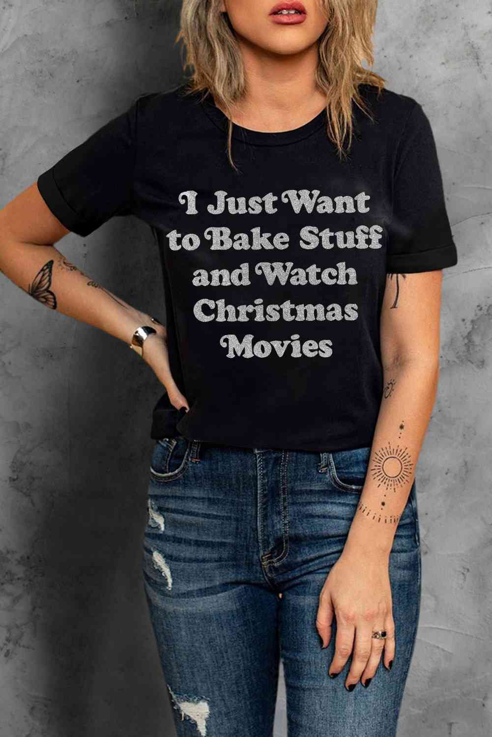 Christmas Movies & Baking Women's Graphic T-Shirt