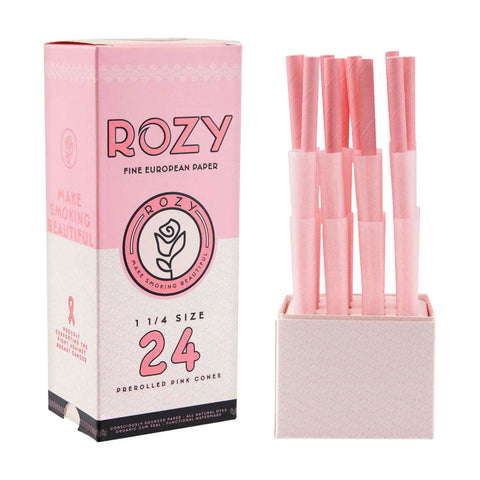 rozy pink pre rolled cones box