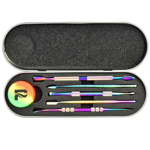Pulsar Vaporizers Rainbow Anodized Dab Tool Kit in Hard Case