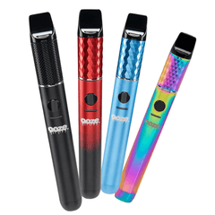 All four colors of the Ooze Beacon slim vape pen, fanned out