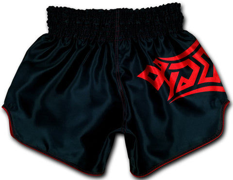 Samurai Tribal ★ Muay Thai Shorts in color black and red – Muay Thai Shop