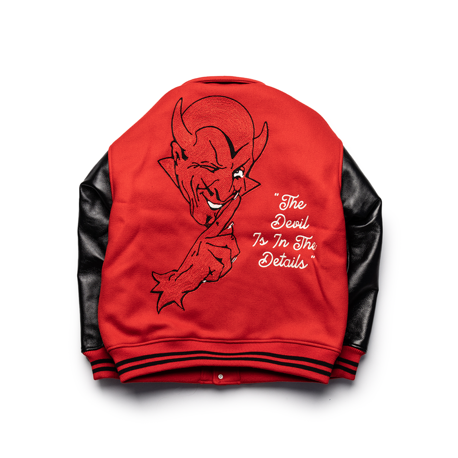 SAINT MICHAEL - Devil M Varsity Jacket (Red)