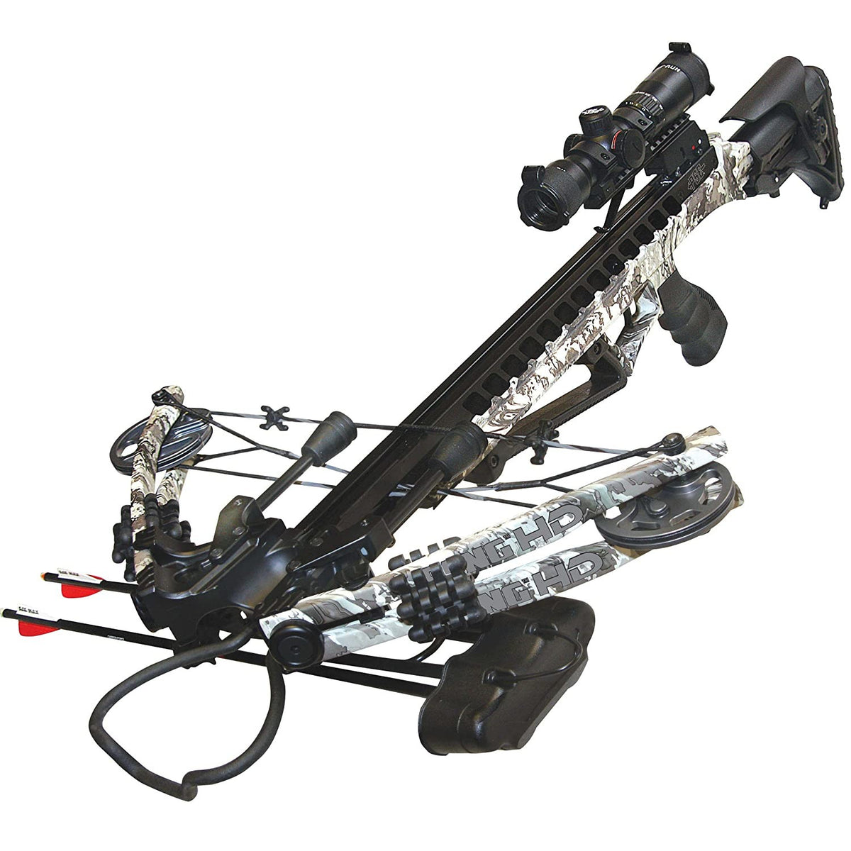 PSE Fang HD Crossbow Package 405 FPS with Quiver and Arrows - TrueTimber Vi...