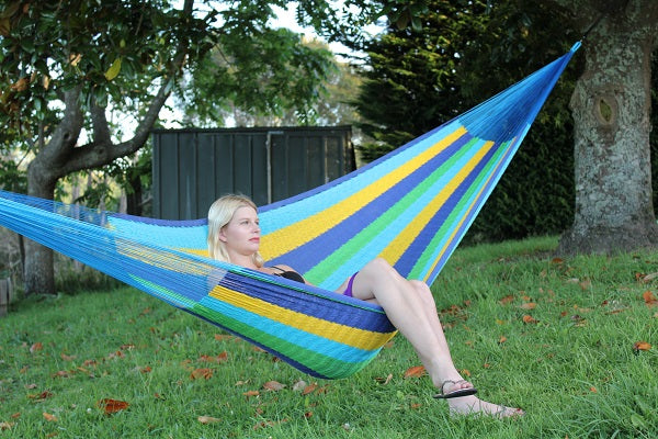 Mexican colourful cotton hammock