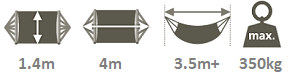 King size resort hammock sizing dimensions