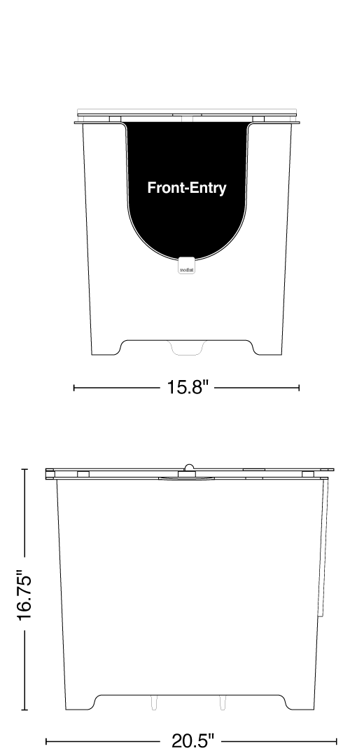 Flip Top Litter Box Dimensions | Modkat