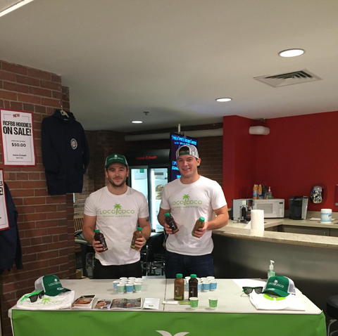 Loco co-founders Dan and Sean handing out samples