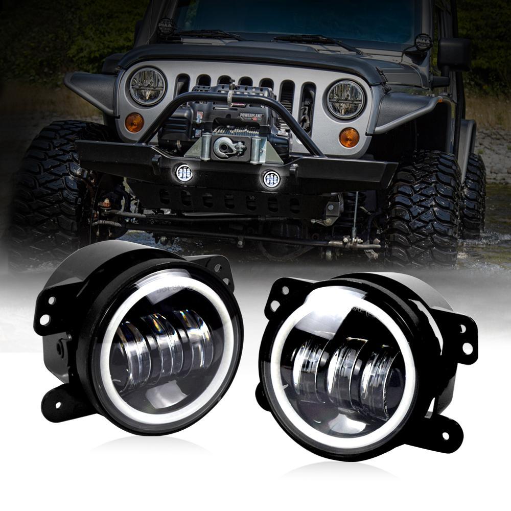 Jeep Wrangler Halo Fog Lights | AMOffRoad | Free Shipping from US