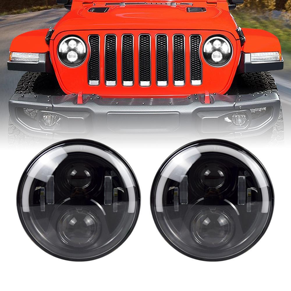 18-21 Jeep Wrangler JL Half Halo Headlight | AMOffRoad | Free Shipping