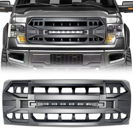 09-14 Ford F150 Raptor Style Mesh Grille w/DRL & Turn Signal Lights