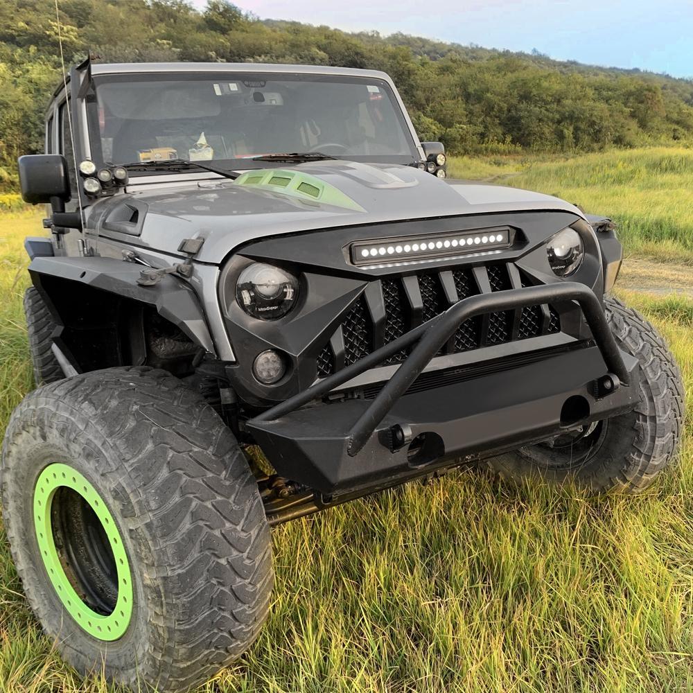 Jeep Wrangler JK Gladiator Grille w/ LED Off-Road Lights | AMOffRoad