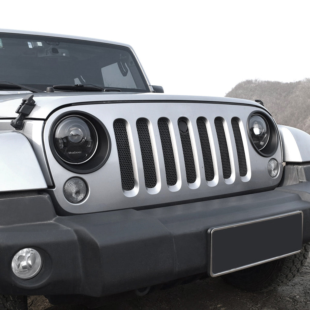 07-15 Jeep Wrangler JK Headlight Cover Trim-Matte Black丨Amoffroad