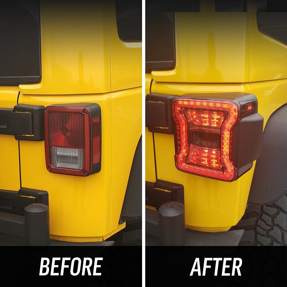 07-18 Jeep JK/ JKU JL Look Tail Lights | AM Off-Road | Free Shipping