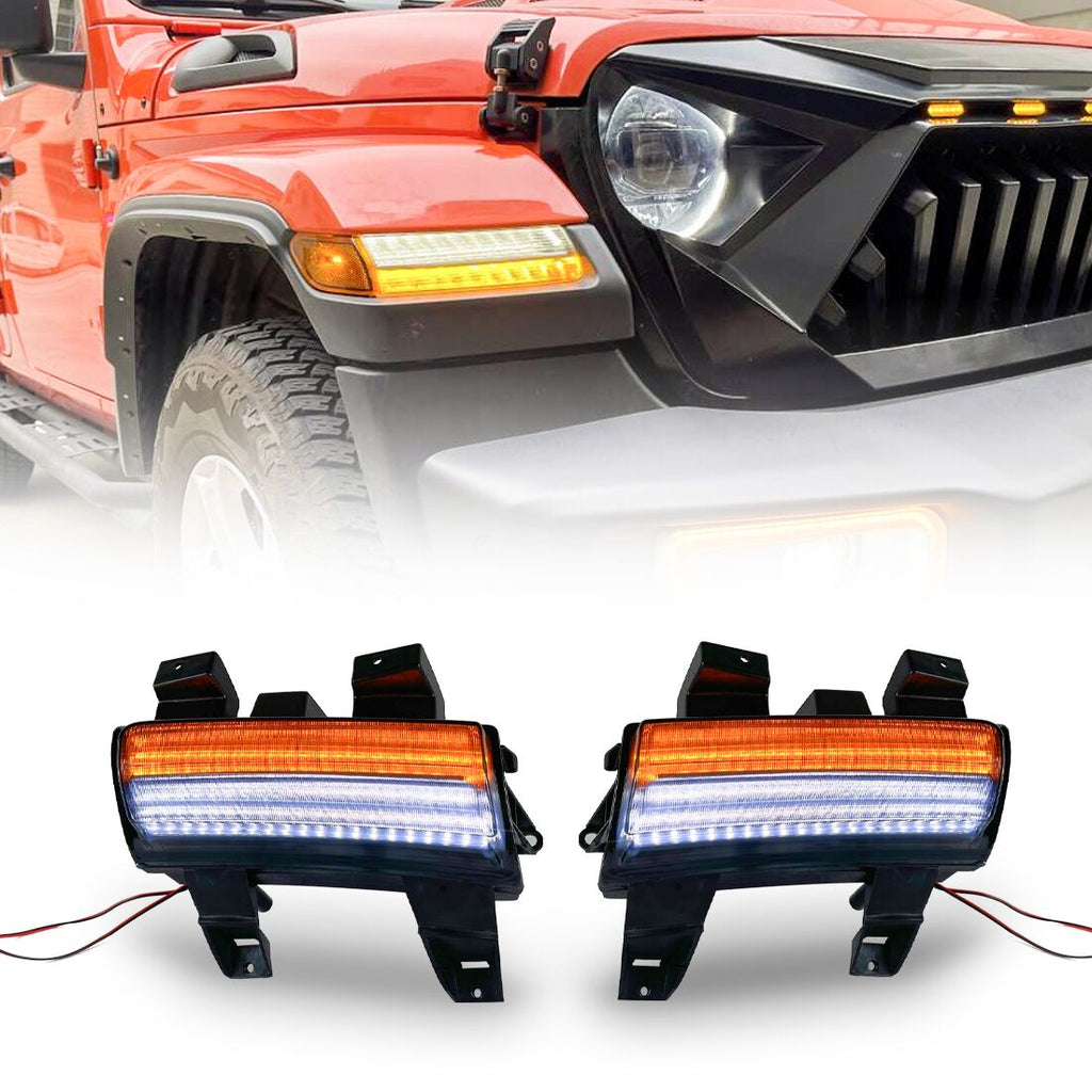 18-21 Jeep Wrangler JL&JT LED Fender Lights | AMOFFROAD