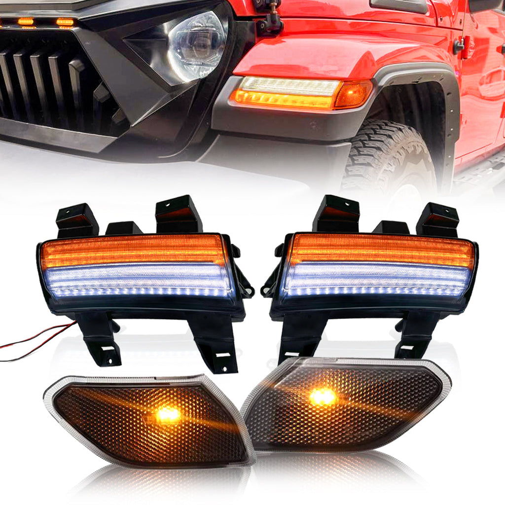 18-21 Jeep JL & JT LED Side Marker Lights & LED Fender Light Combo |  AMOFFROAD