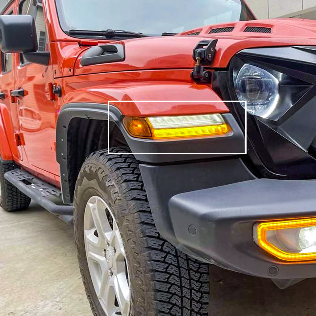 18-21 Jeep JL & JT LED Side Marker Lights & LED Fender Light Combo |  AMOFFROAD