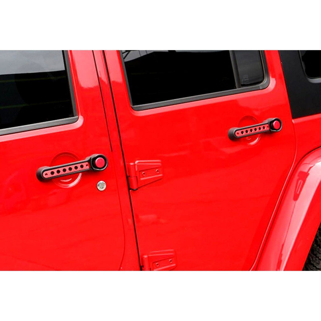 Aluminum Door Grab Handle Inserts Cover for 11-18 Jeep Wrangler JK/ JK