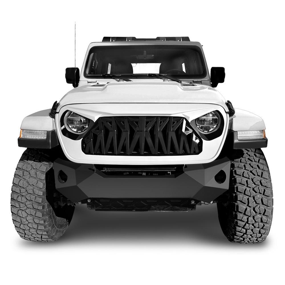 Jeep Wrangler JL Shark Grille (White) | AMOffRoad | Free US Shipping