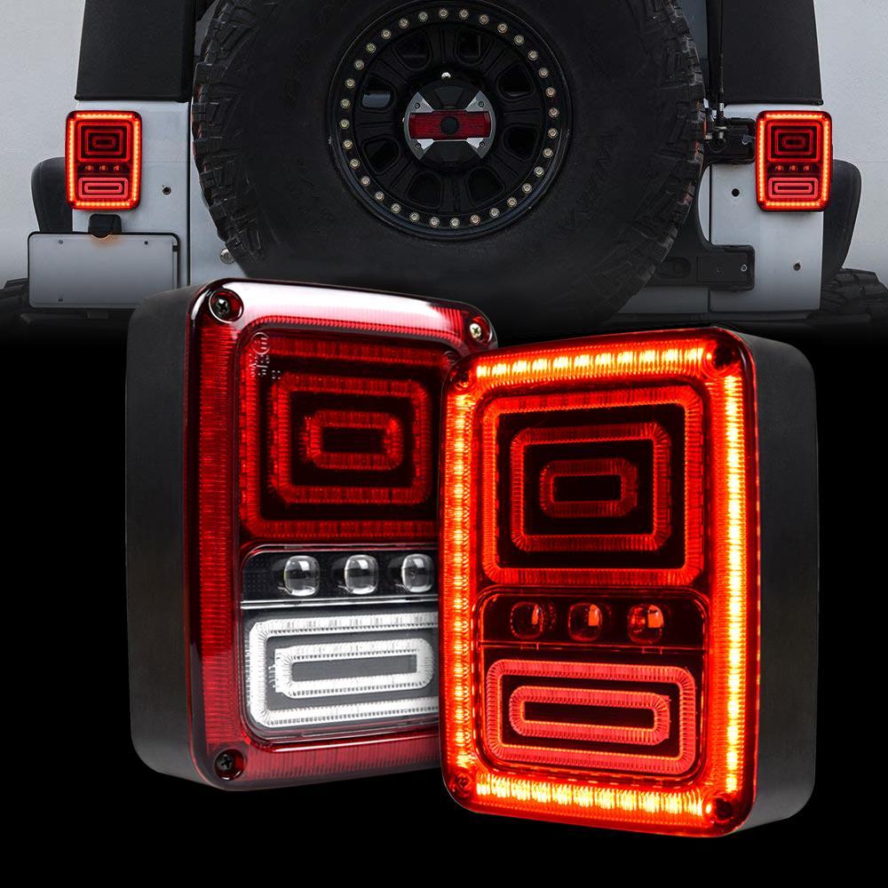 Snake LED Tail Lights for 07-18 Jeep Wrangler JK/ JKU
