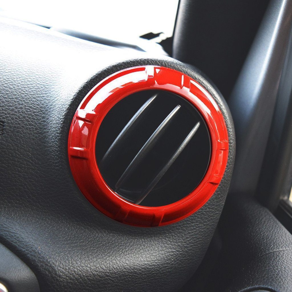 Red Air Conditioning Vent Trim Kits for 11-18 Jeep Wrangler JK/ JKU