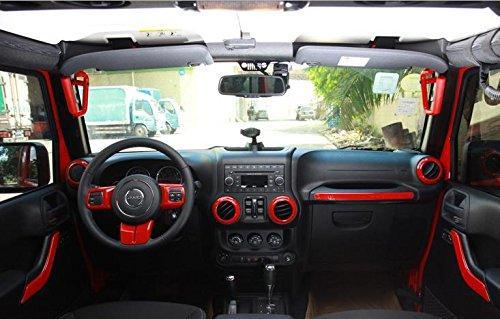 Red Air Conditioning Vent Trim Kits for 11-18 Jeep Wrangler JK/ JKU