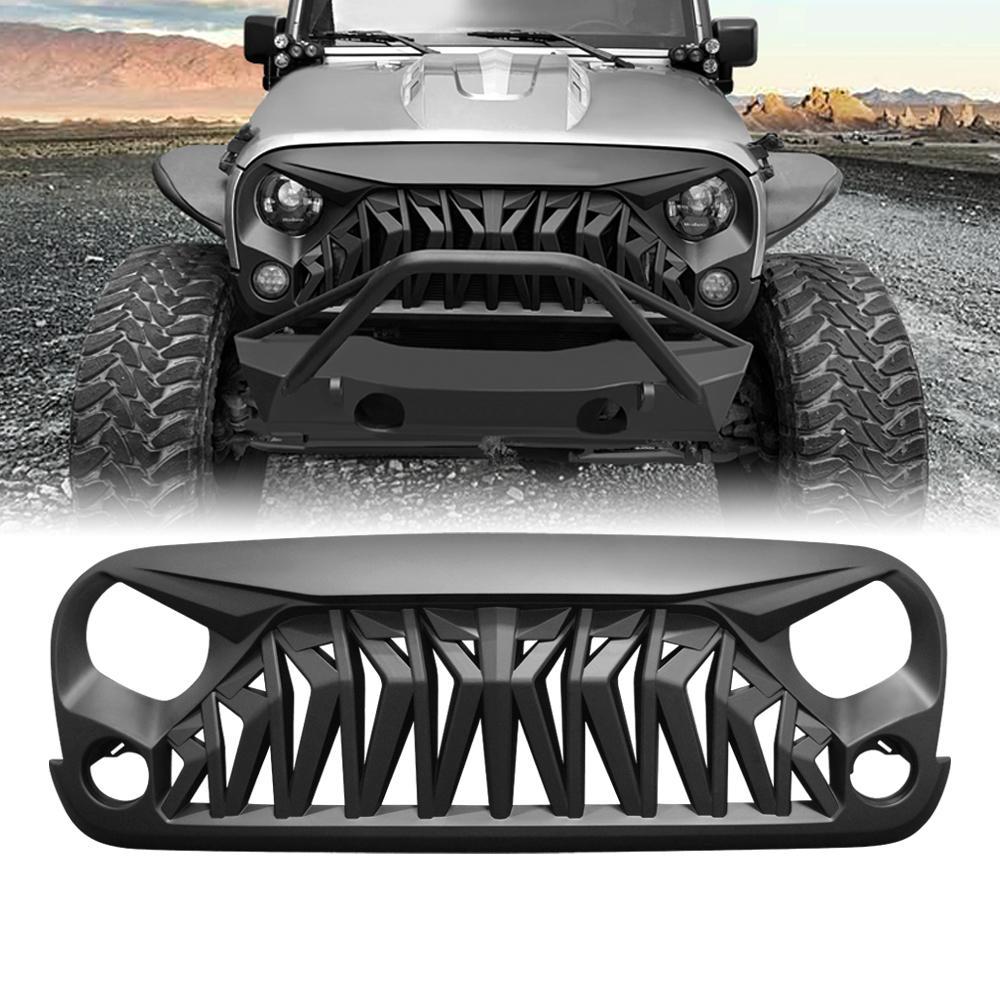 2007 - 2018 Jeep Wrangler JK Shark Grille | AMOffRoad | Free Shipping