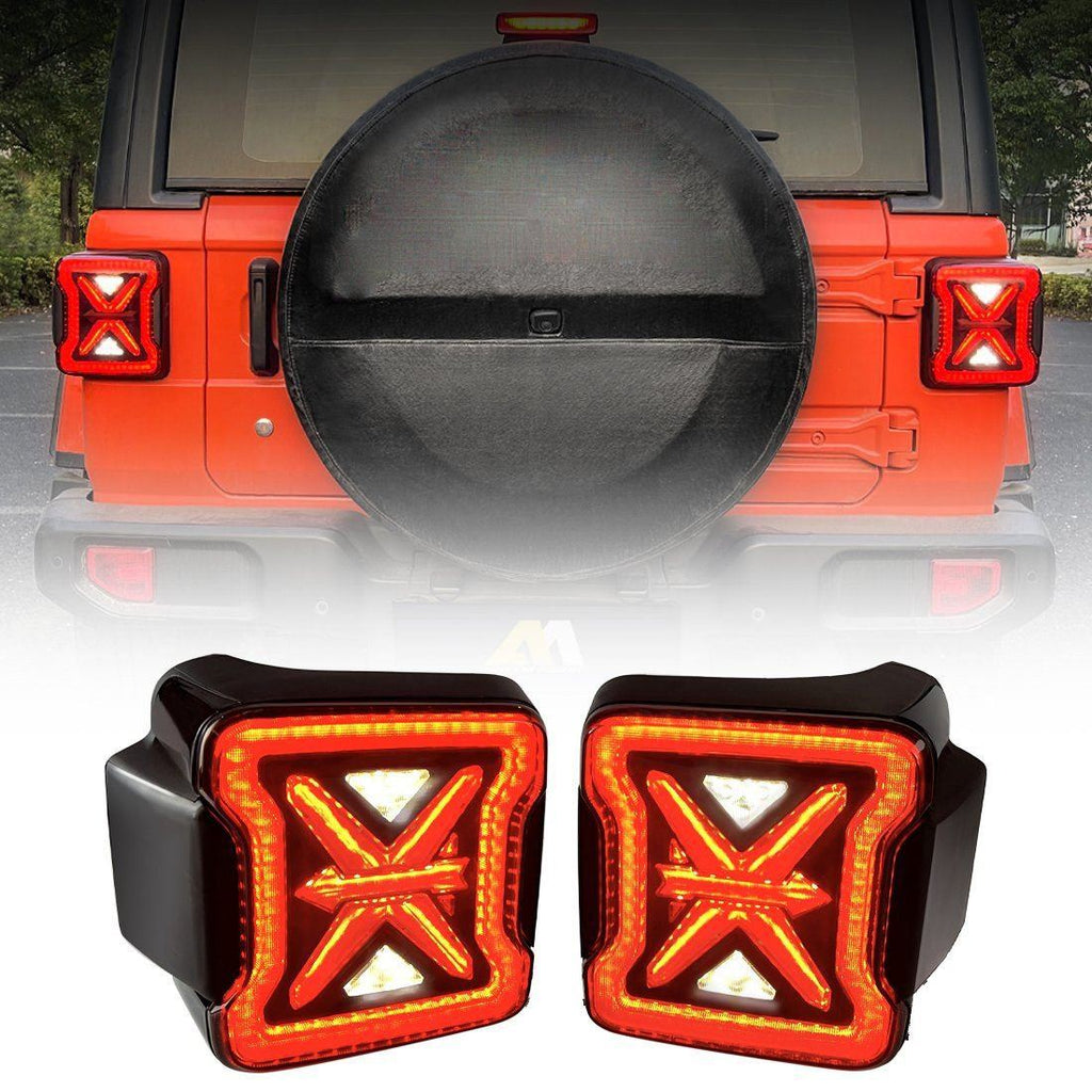 18-21 Jeep Wrangler JL Smoked Arrow LED Tail Lights | Amoffroad