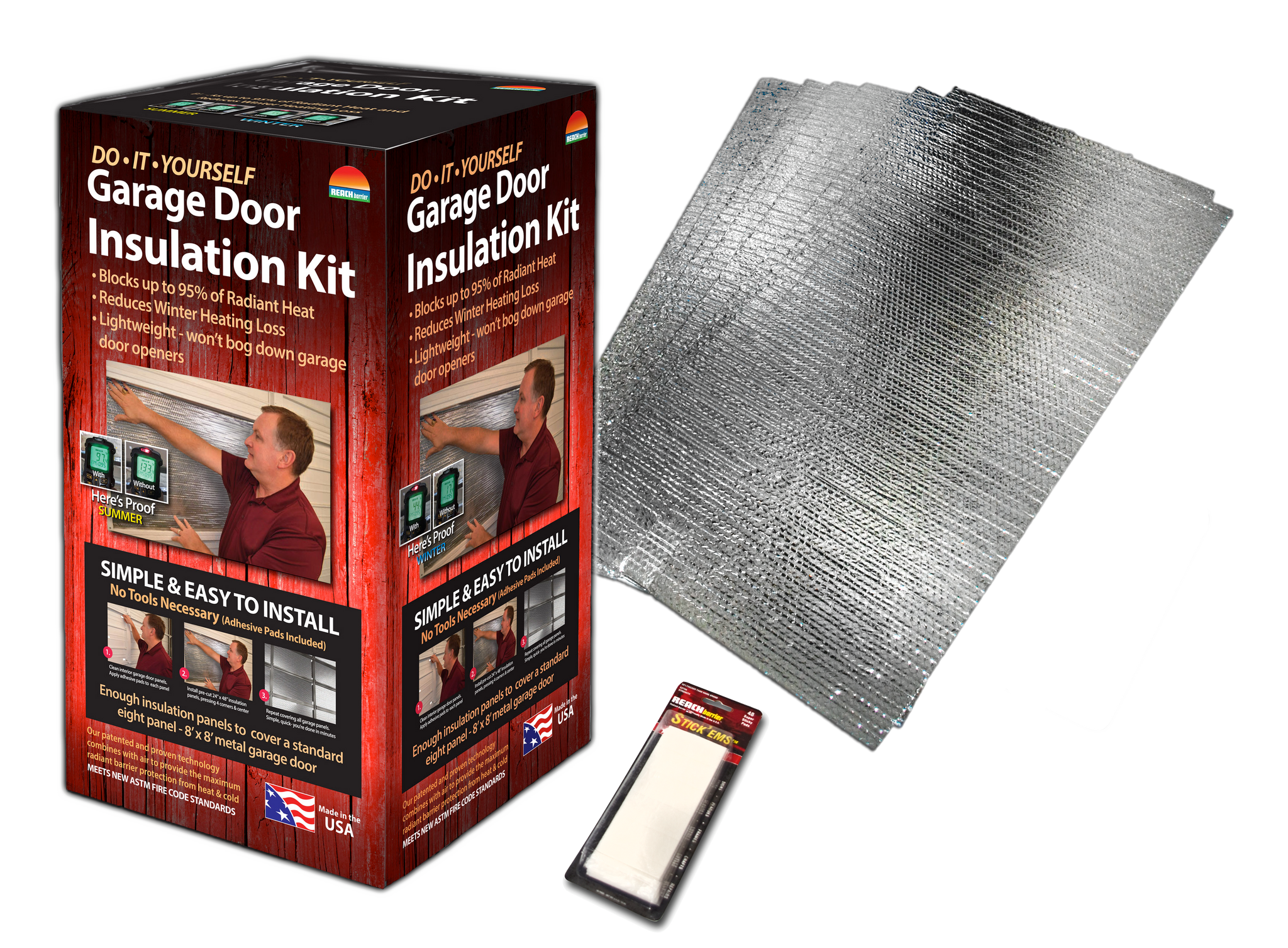 3009 Reflective Air Garage Door Insulation Kit Reach Barrier