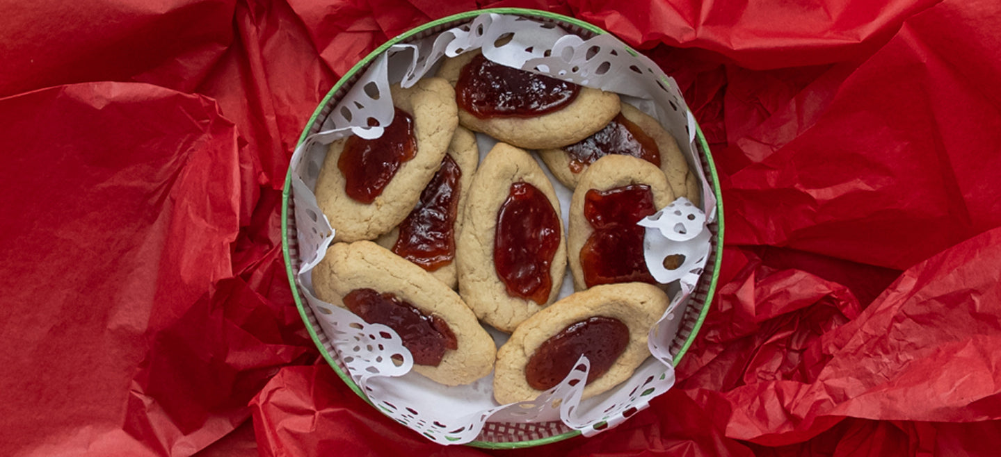 allergy friendly raspberry jam ribbon cookies