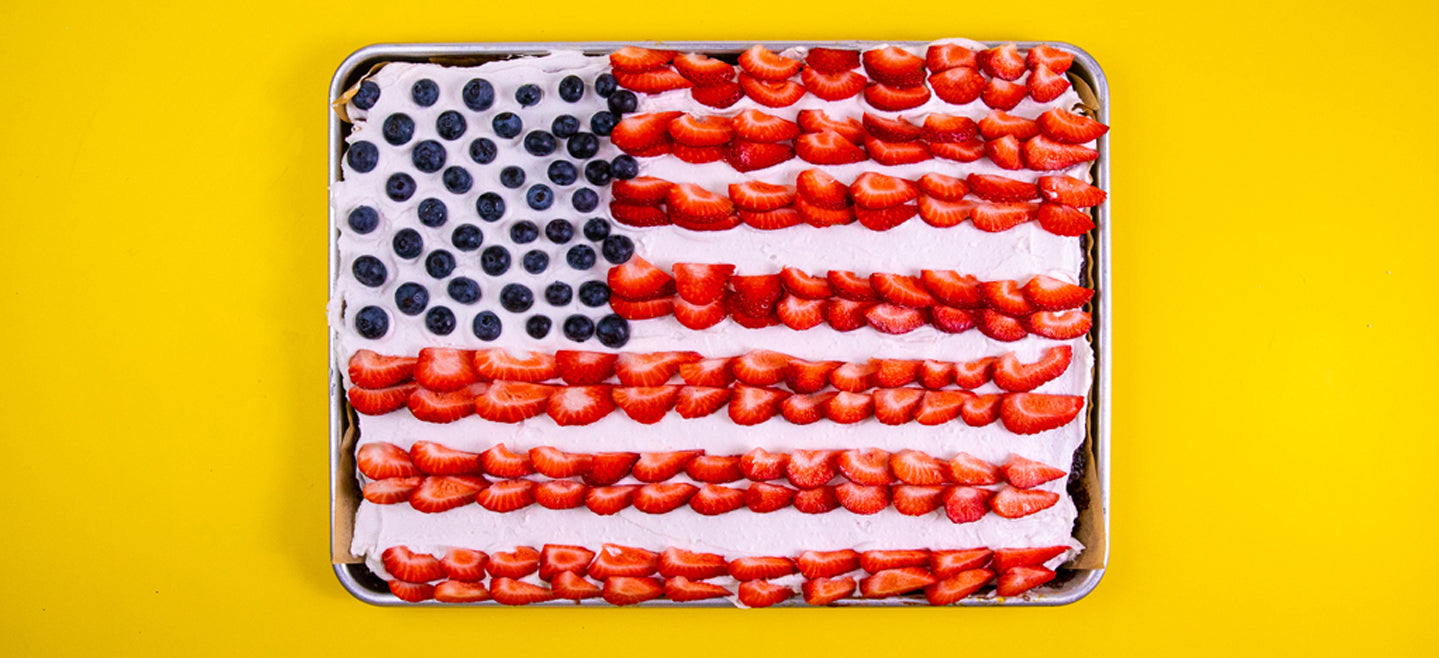 Gluten Free American Flag Cookie Cake - Easy 4th of July Dessert