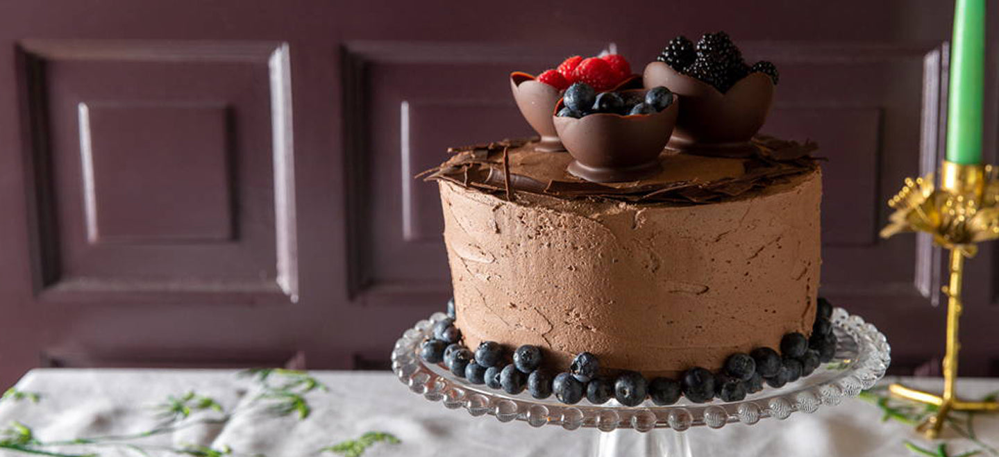 allergy friendly gluten free dark chocolate berry cake