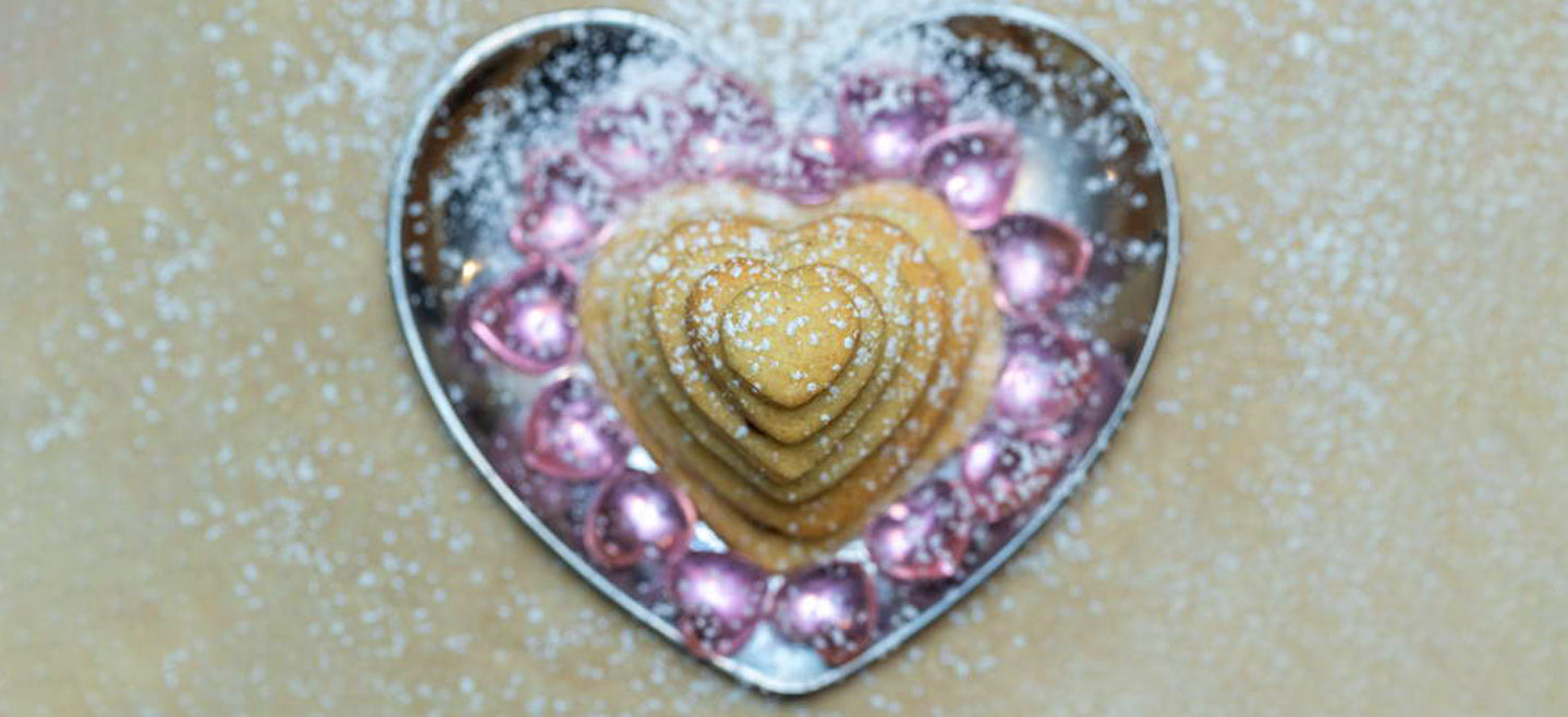 allergy friendly gluten free heart shaped cookie tower
