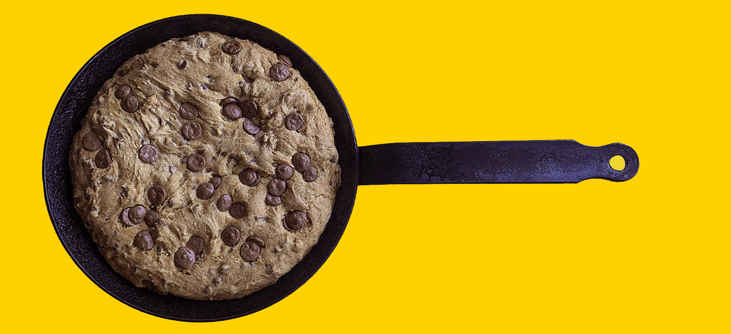 allergy friendly chocolate chip cookie skillet