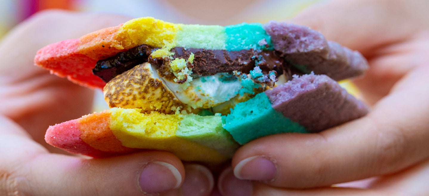 allergy friendly pride cookie s'mores