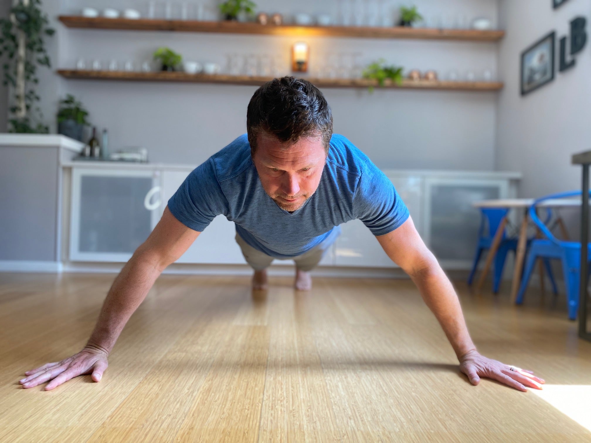 Wide Push-up Up Position