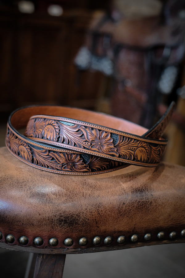 Made To Order Custom Hand Tooled Beaded Leather Belt – Silver Wings Custom  Leather