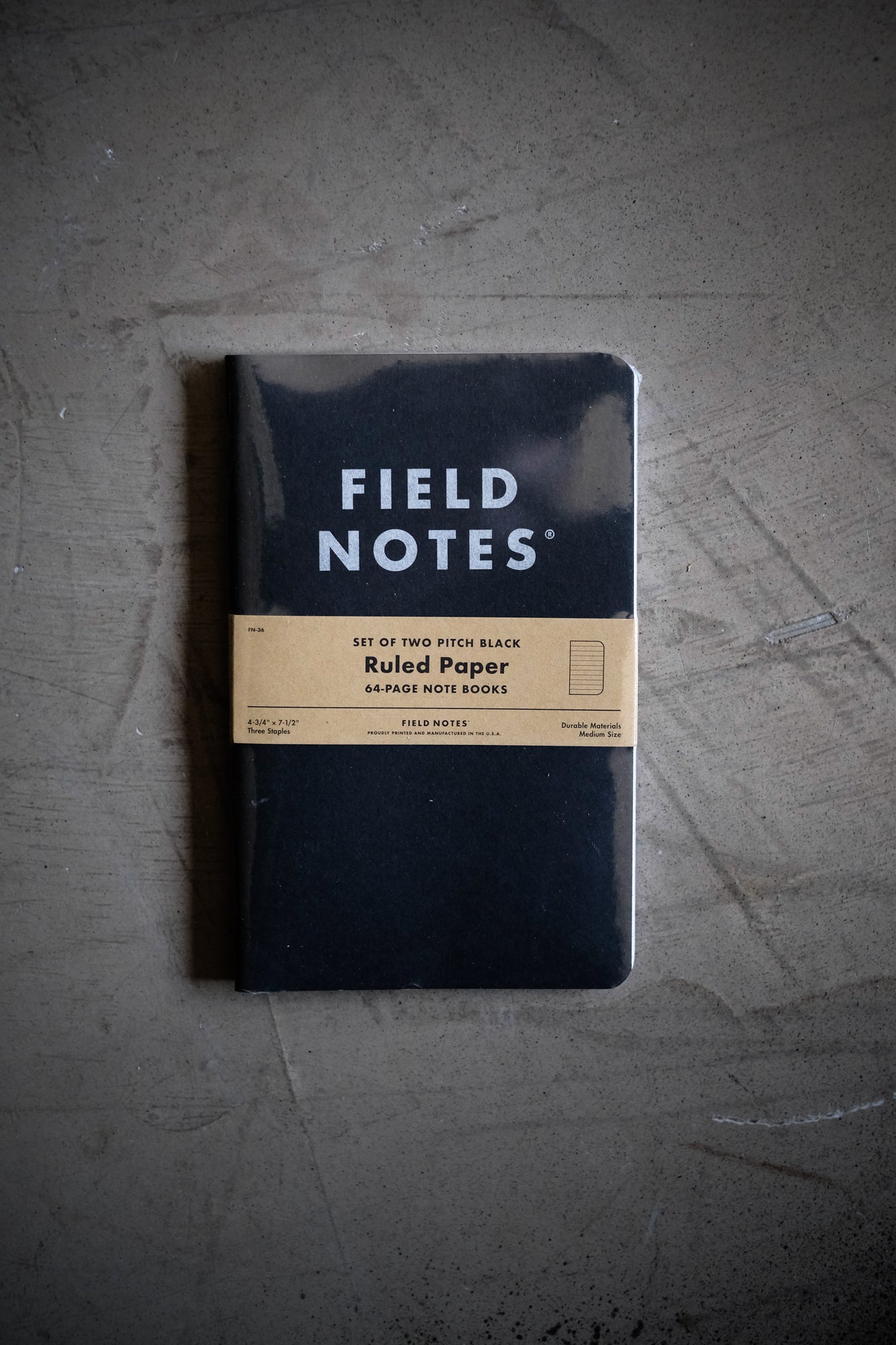 Field Notes | Pitch Black Large Notebook (2 Pack)