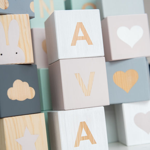 personalised baby letter blocks