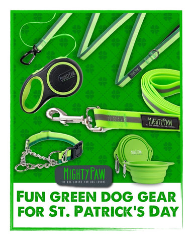 Mighty Paw | Fun Green Dog Gear for St. Patrick's Day