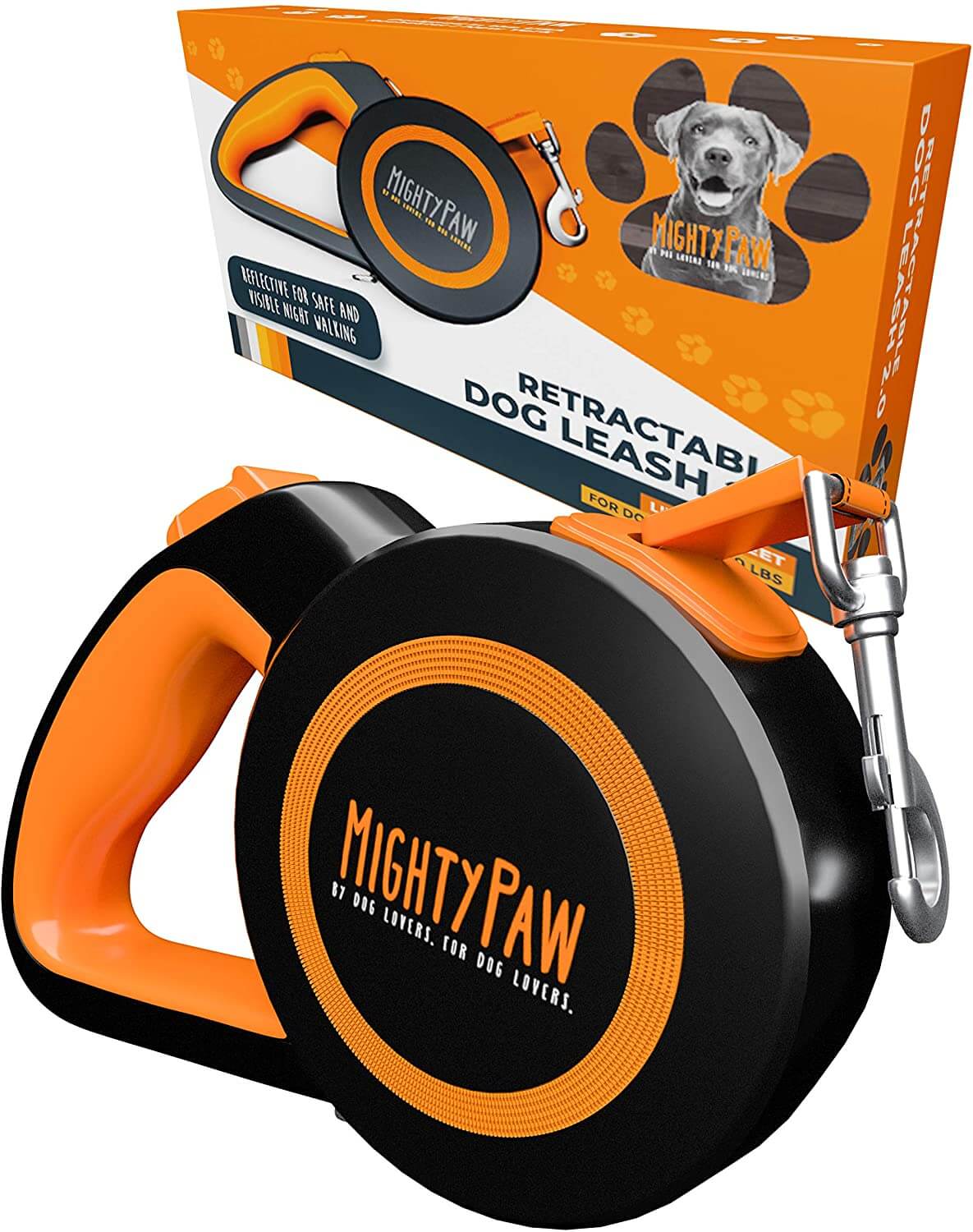 Retractable Dog Leash 2.0 - Mighty Paw One-Touch Quick-Lock Design - Mighty Paw product image