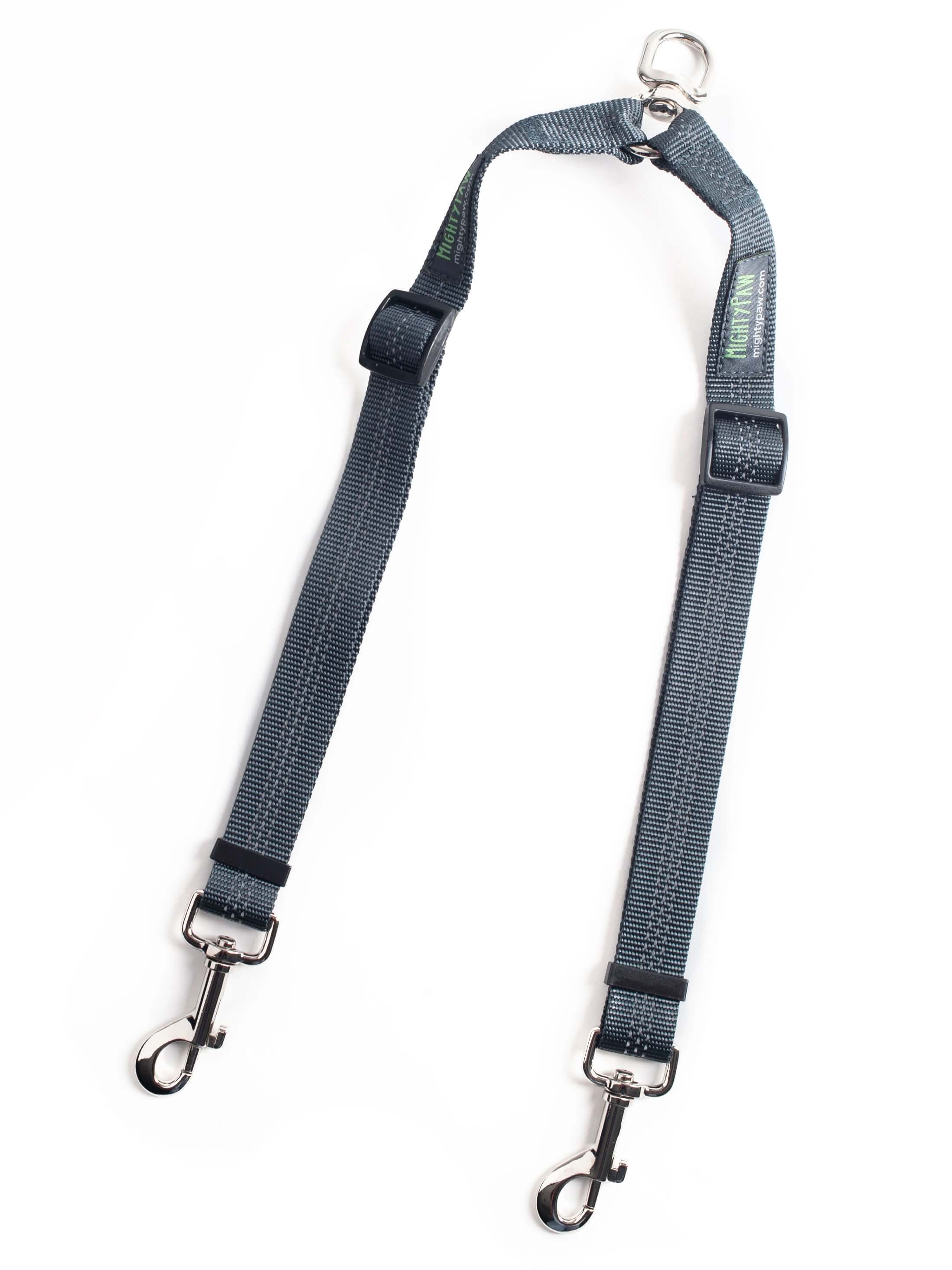 Adjustable-Length Double Dog Leash - Tangle-Free, Reflective Swivel Attachments - Mighty Paw product image