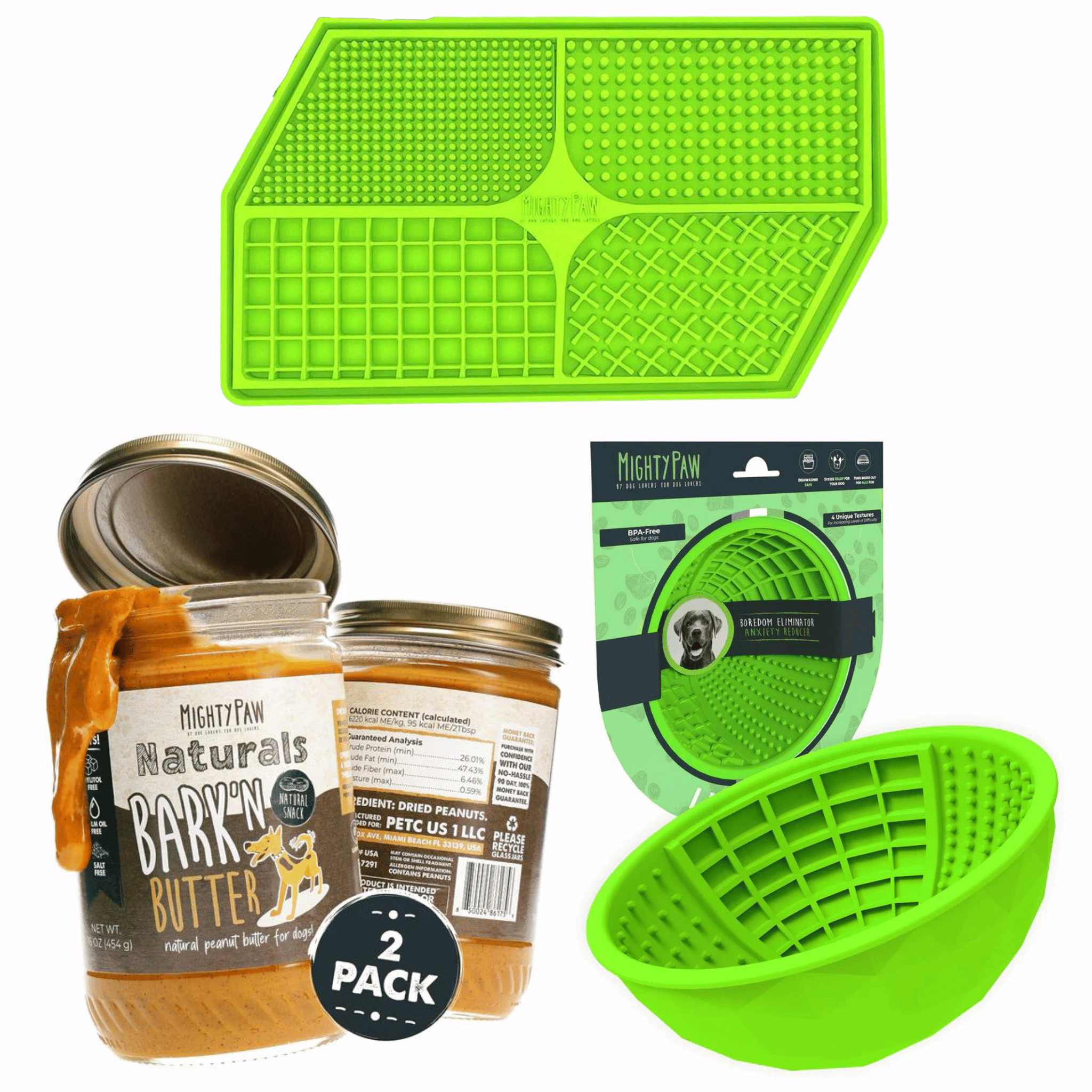 Mighty Paw Slow Feeder Bowl Insert Green